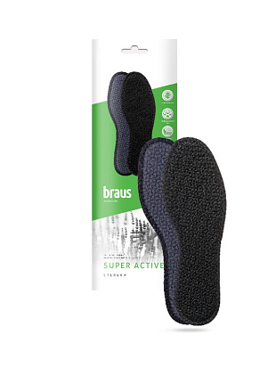 BRAUS Стельки д/спортивной обуви SUPER ACTIVE безразмерные BRAUS цвет 