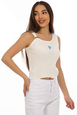 CHEERDUCK/zhinvpopvlor 3611 БЕЛЫЙ Топ женский CHEERDUCK цвет Белый