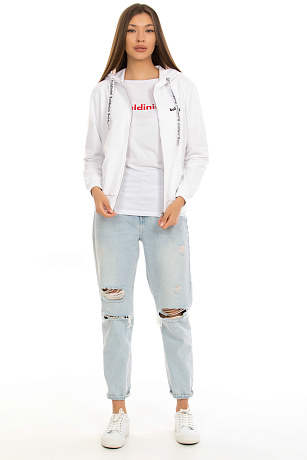 BALDININI A1DFL01A BIANCO Худи женское BALDININI цвет Белый