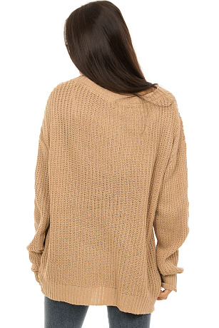 CHEER&DUCK/FEI PENG 0112 СВЕТЛ.КОР. Свитер CHEERDUCK цвет Бежевый