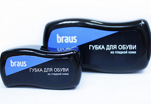 BRAUS Губка д/обуви Волна-мини ЧЕРНАЯ BRAUS цвет Черный