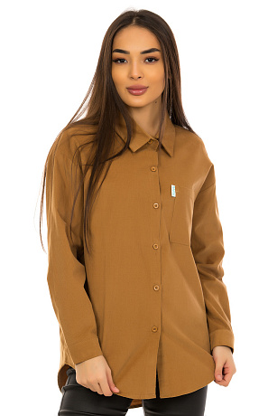 YY.SHOP 87028 КОРИЧН. Рубашка женская CHEERDUCK цвет Коричневый