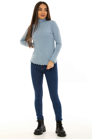 YY.SHOP 1563 ГОЛУБ. Водолазка женская CHEERDUCK цвет Голубой