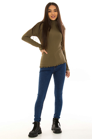YY.SHOP 1563 ХАКИ Водолазка женская CHEERDUCK цвет Хаки