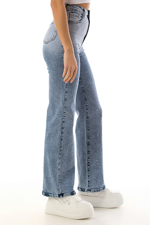 CHEERDUCK S-9723 СИНИЙ Джинсы женские CHEERDUCK цвет Синий