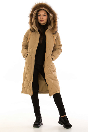 CHEERDUCK/2030 2291 КОРИЧНЕВЫЙ Пуховик женский CHEERDUCK цвет Коричневый