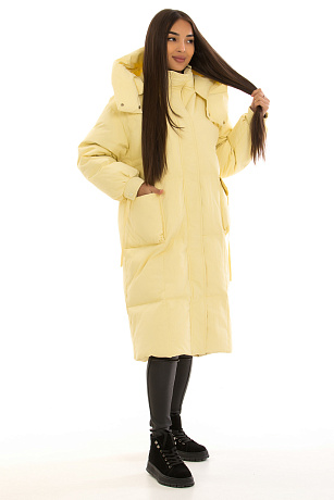 CHEERDUCK/YA 502 ЖЕЛТЫЙ Пуховик женский CHEERDUCK цвет Желтый