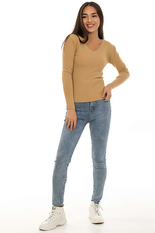 CHEER&DUCK/zhinvpopvlor 8289 ГОРЧИЧН. Кофта женская CHEERDUCK цвет Желтый