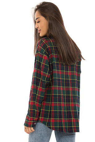 CHEER&DUCK/4765 518 КРАСН. ЗЕЛЕН. Рубашка женская CHEERDUCK цвет Красный