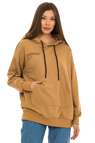 SHI FA MAN 8848 КОРИЧН. Худи женское SHI FA MAN цвет Коричневый