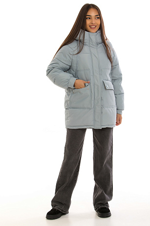 CHEERDUCK/2025 K8311 ГОЛУБОЙ Куртка женская CHEERDUCK цвет Голубой